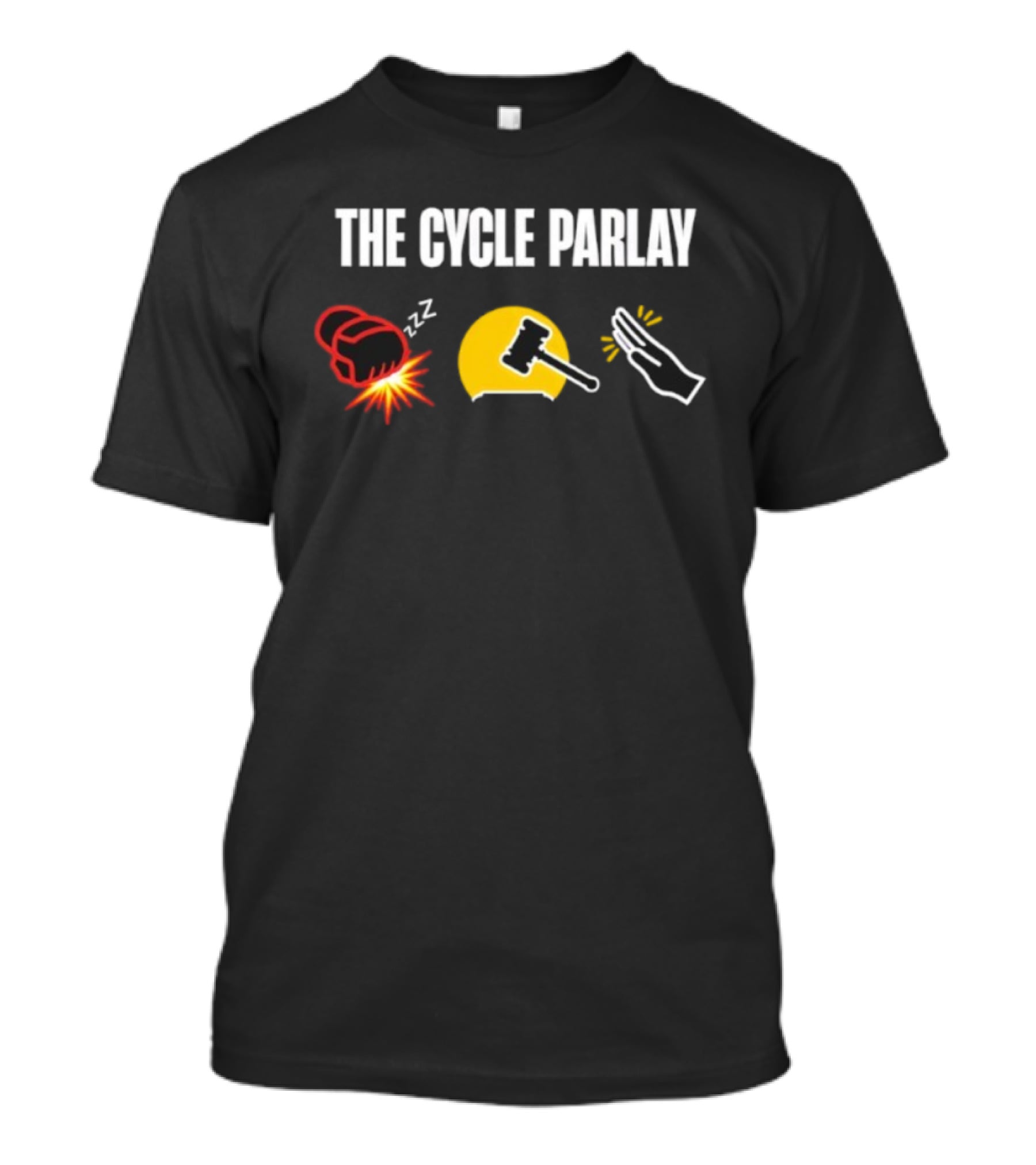 The Cycle Parlay Boxing Gavel Hand Emoji Combos T-Shirt