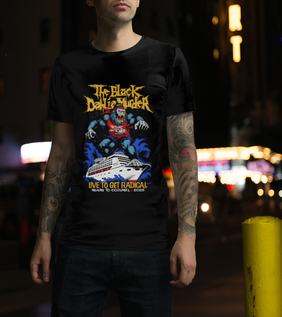 The Black Dahlia Murder Live To Get Radical 2008 Miami To Cozumel Sea Monster T-Shirt