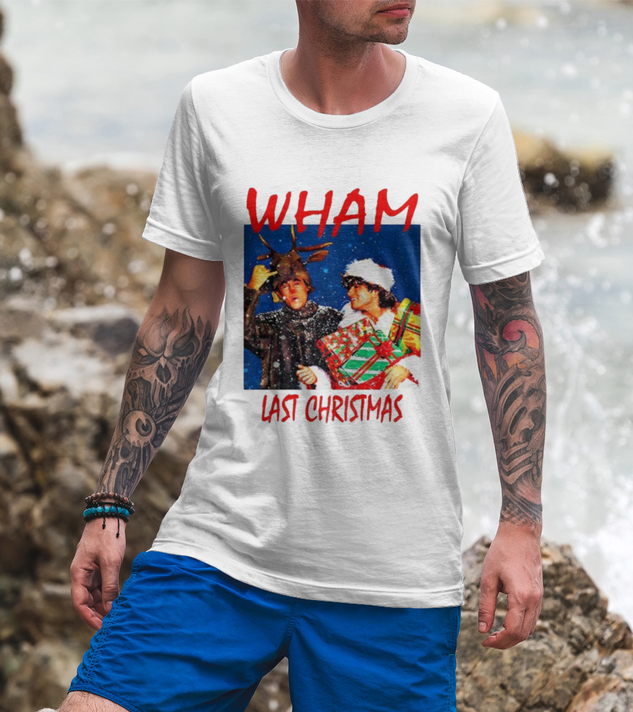 WHAM Last Christmas Festive Holiday Celebration With Snow And Gifts T-Shirt