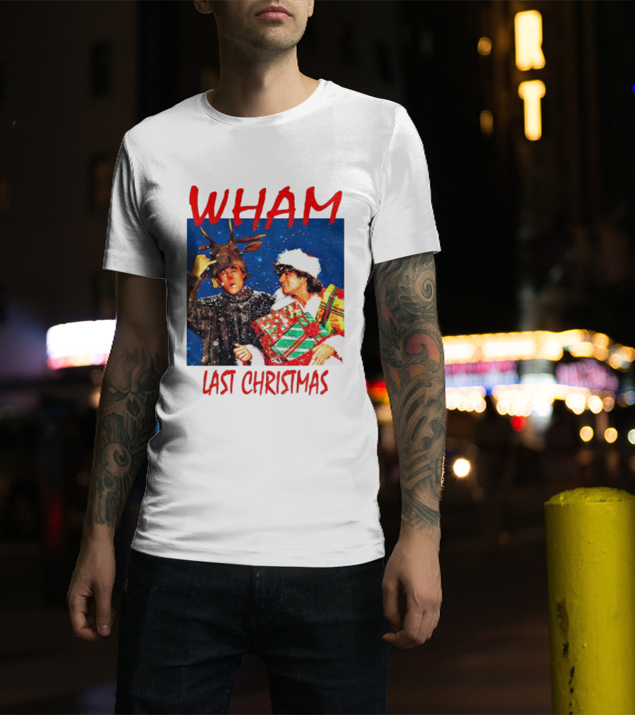 WHAM Last Christmas Festive Holiday Celebration With Snow And Gifts T-Shirt
