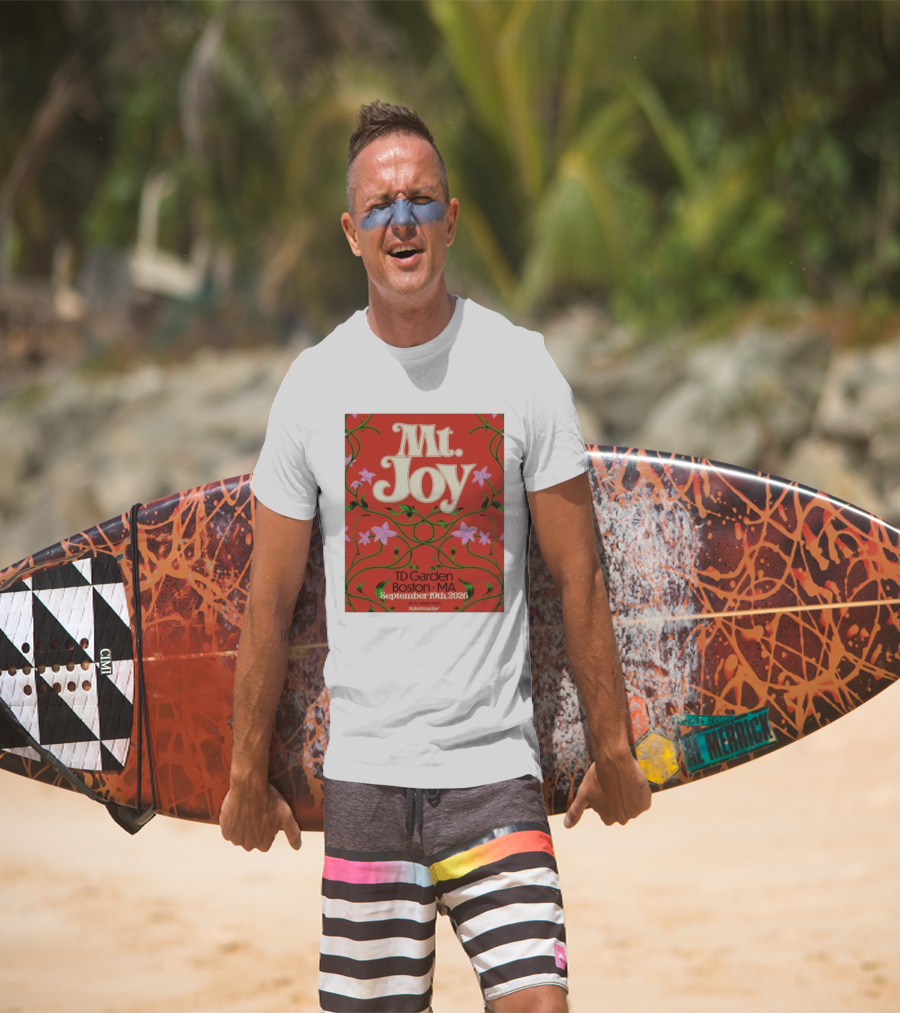 MT. Joy September 19 2026 TD Garden Boston MA Floral Art Sandro Rybak Ticketmaster T-Shirt