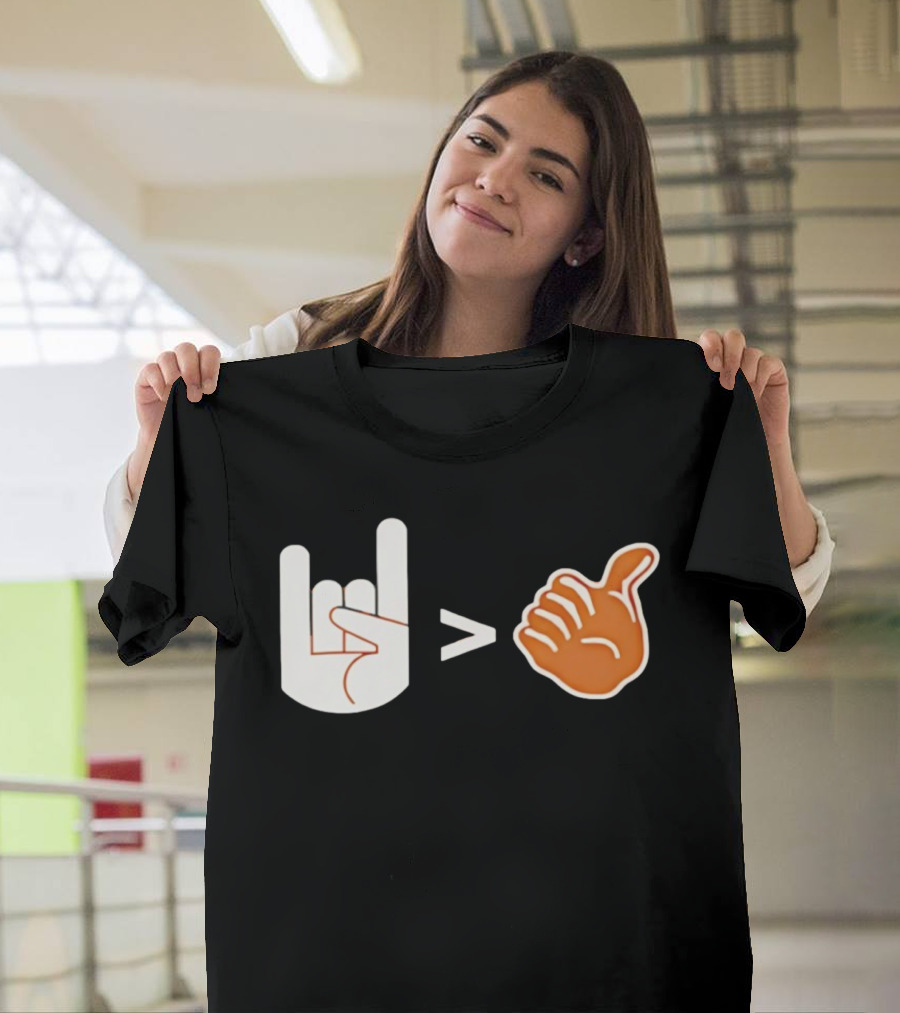 Texas Longhorns Hook ’em Hand Gesture Greater Thumbs Up Symbol 2025 T-Shirt