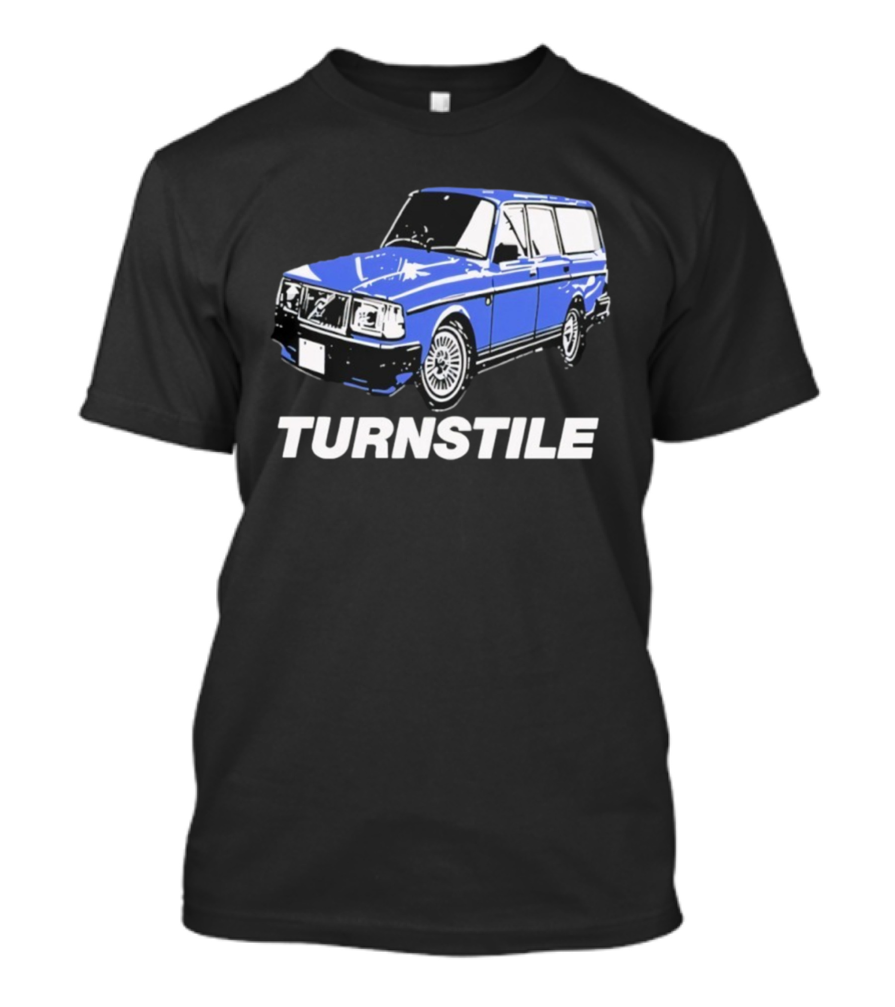 Turnstile Volvo Car Blue Illustration T-Shirt