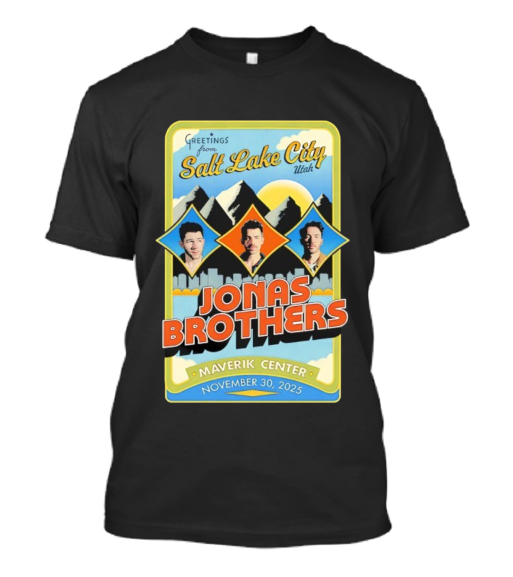 Greetings From Salt Lake City Utah Jonas Brothers Maverik Center November 30 2025 T-Shirt