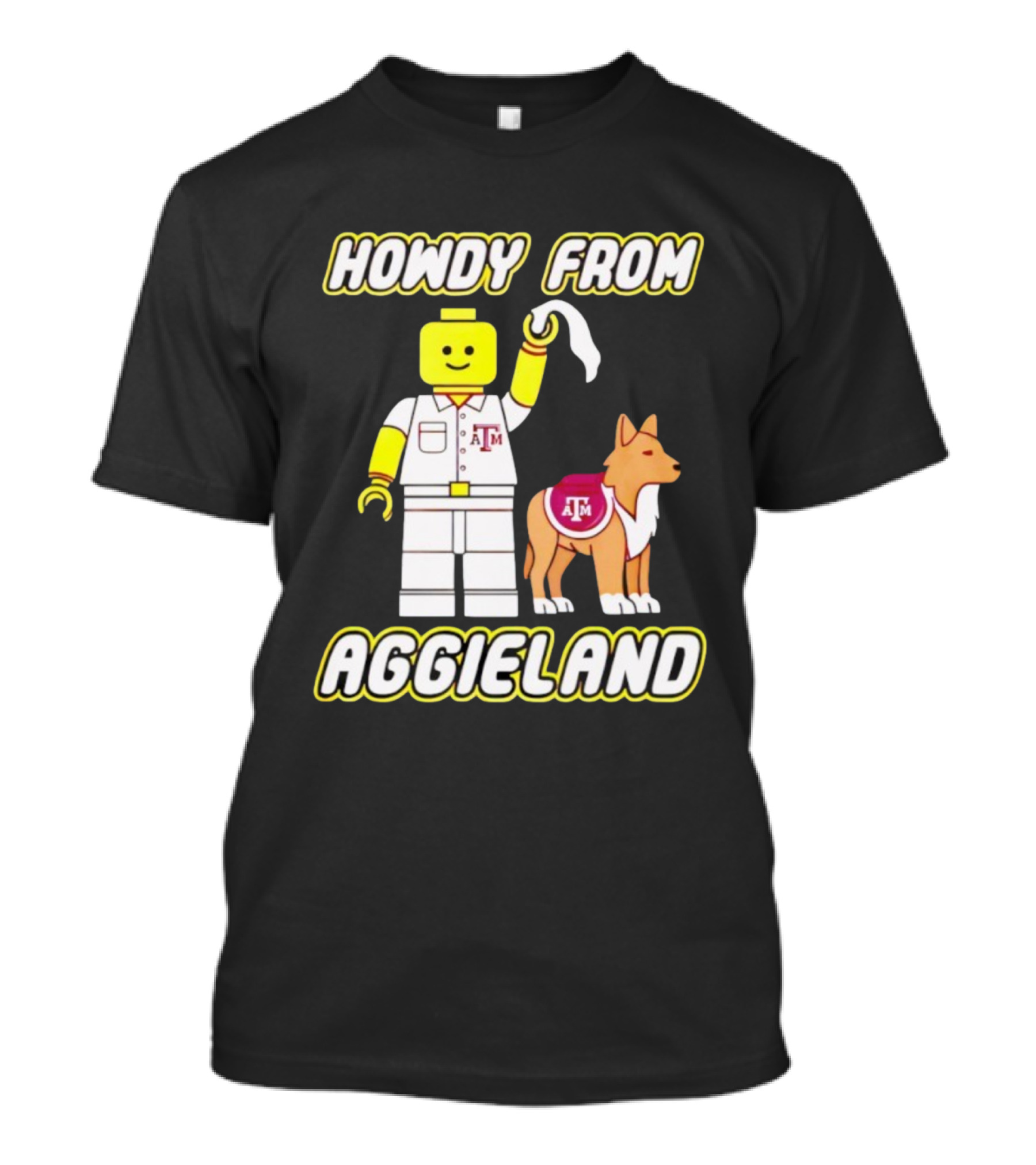 Howdy From Aggieland Texas A&M Character And Dog T-Shirt