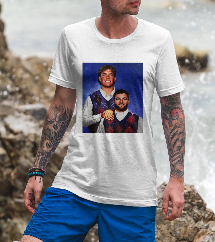 NY Giants Step Brothers Dart And Cam Football Duo T-Shirt