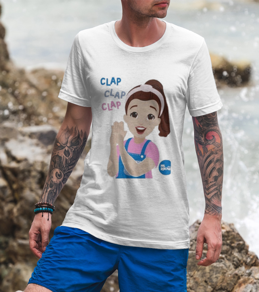 Ms Rachel Clap Clap Clap Cartoon Character Fun Educational Kids T-Shirt
