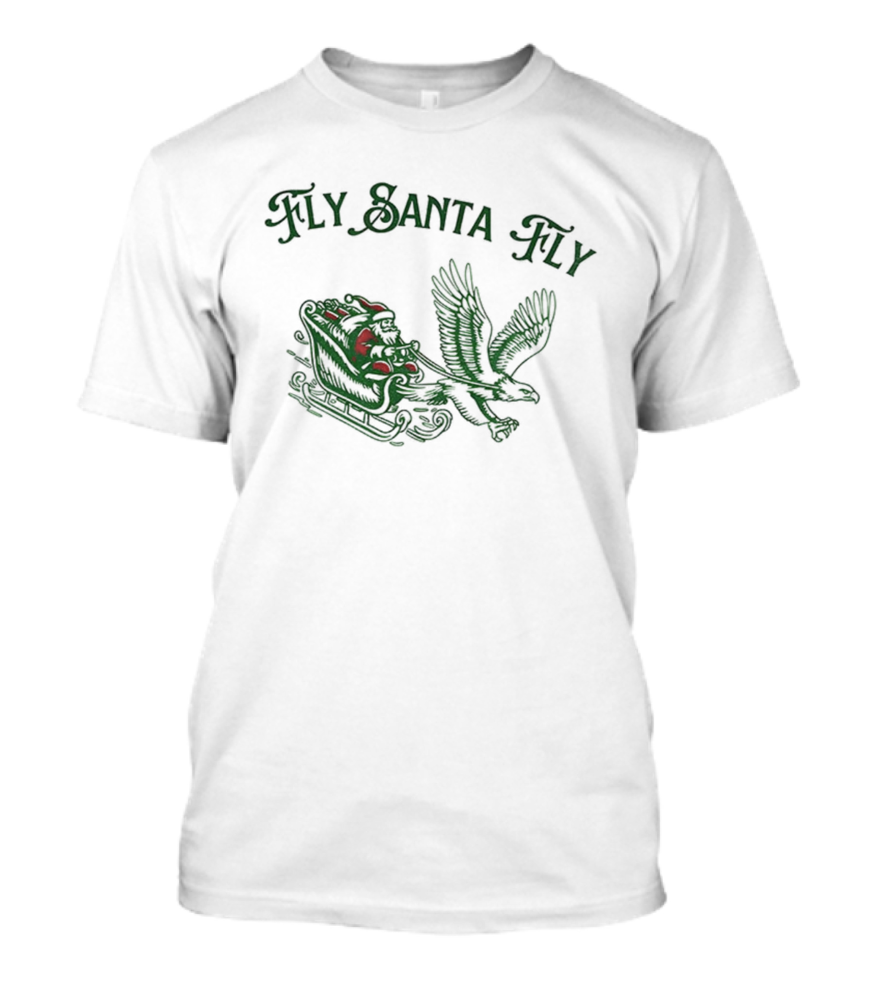 Philadelphia Fly Santa Fly Vintage Christmas Football T-Shirt