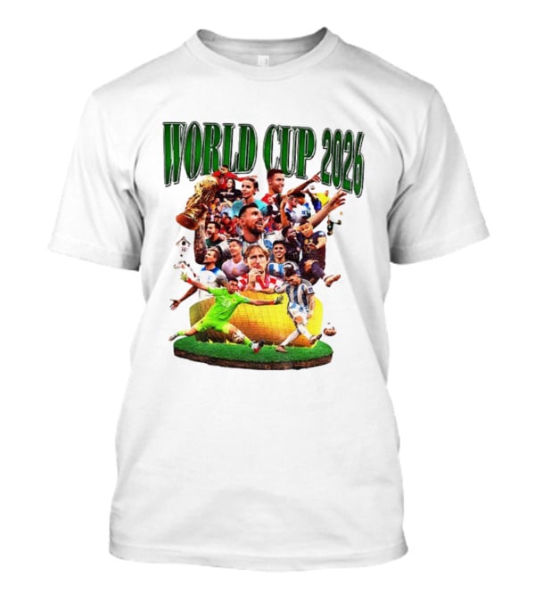 World Cup 2026 Soccer Celebration Stars And Trophy T-Shirt