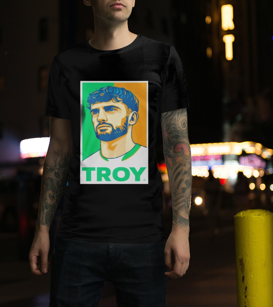 Troy Parrott Ireland Qualifiers Green White Orange T-Shirt