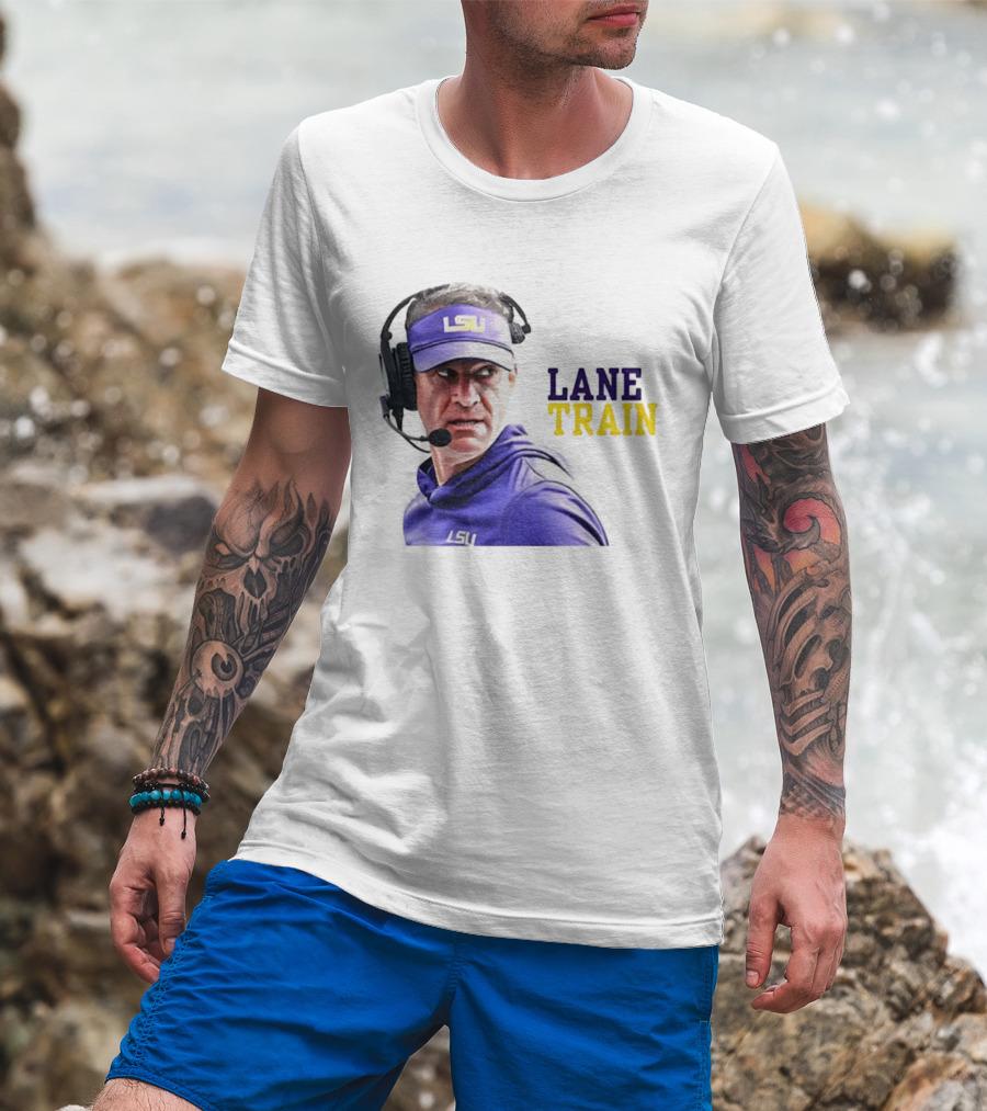 Lane Train Funny Coach LSU Tigers T-Shirt