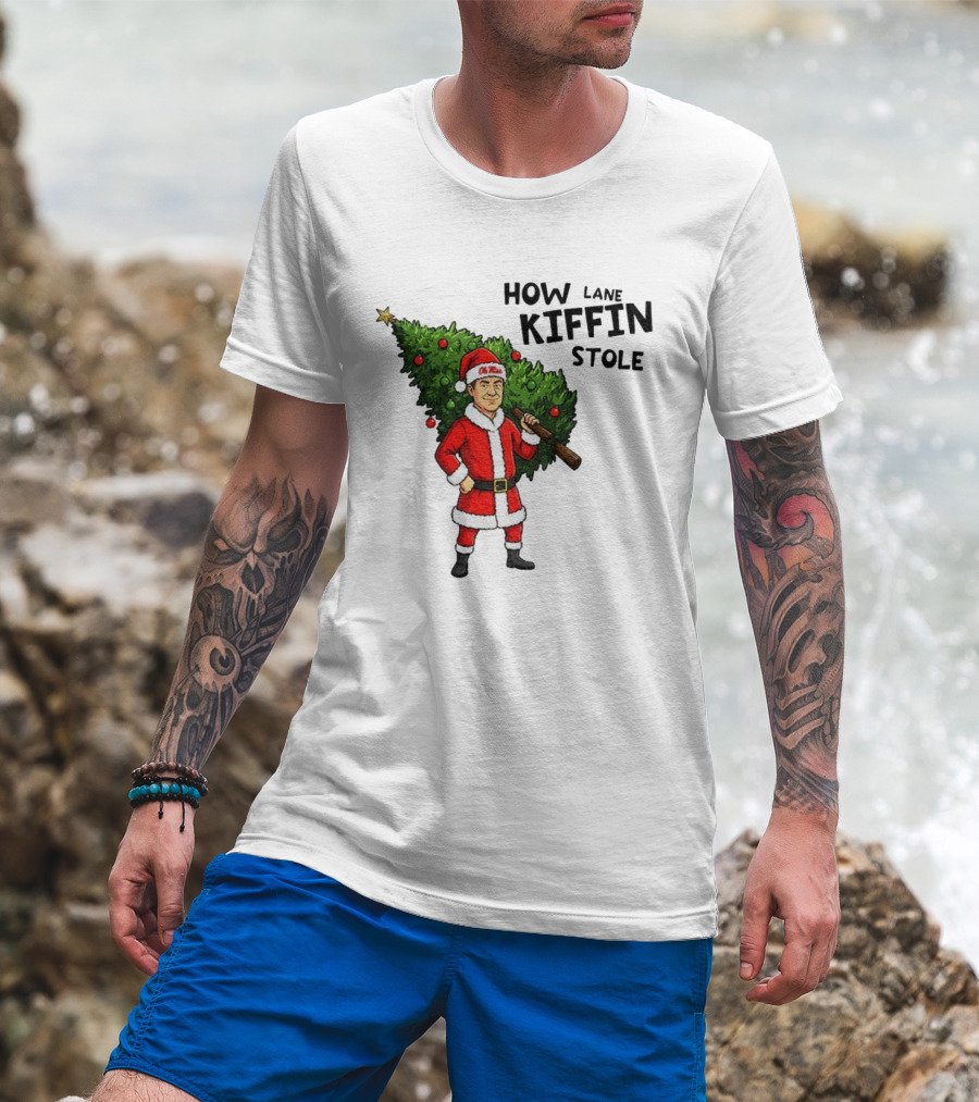 How Lane Kiffin Stole Christmas Ole Miss Santa Tree T-Shirt