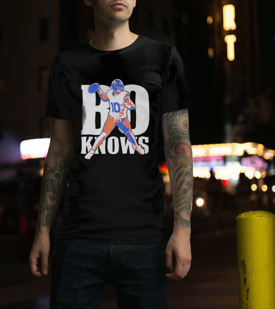 Bo Knows Football Inspired By Bo Nix Denver Broncos T-Shirt
