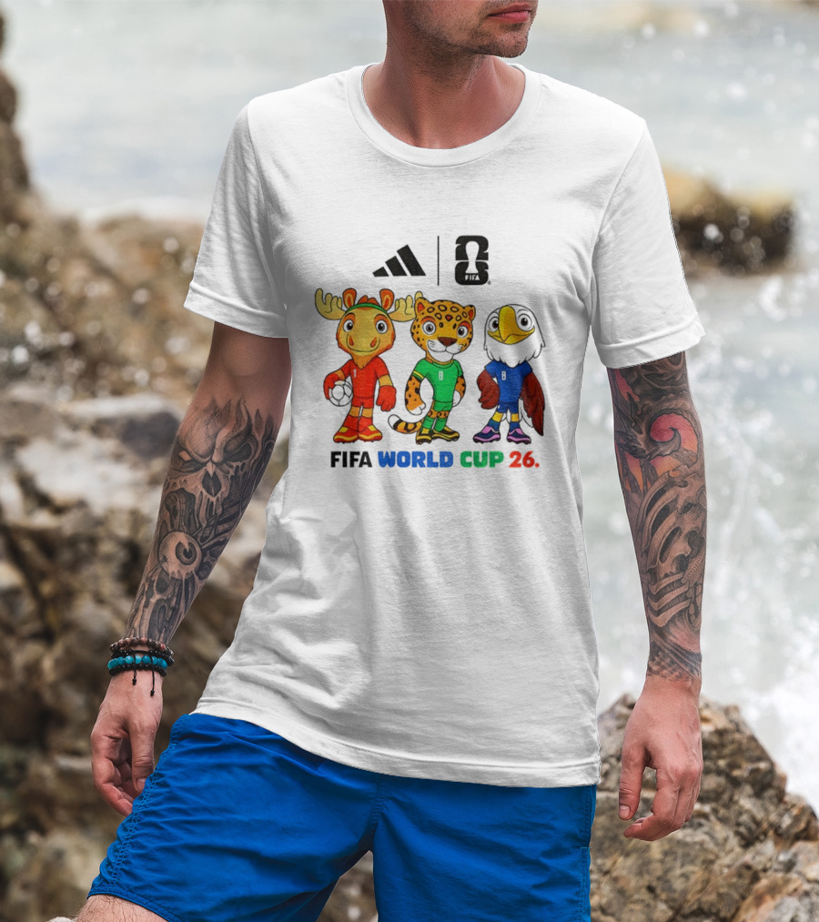 FIFA World Cup 2026 Mascot Cartoon Characters 2025 T-Shirt