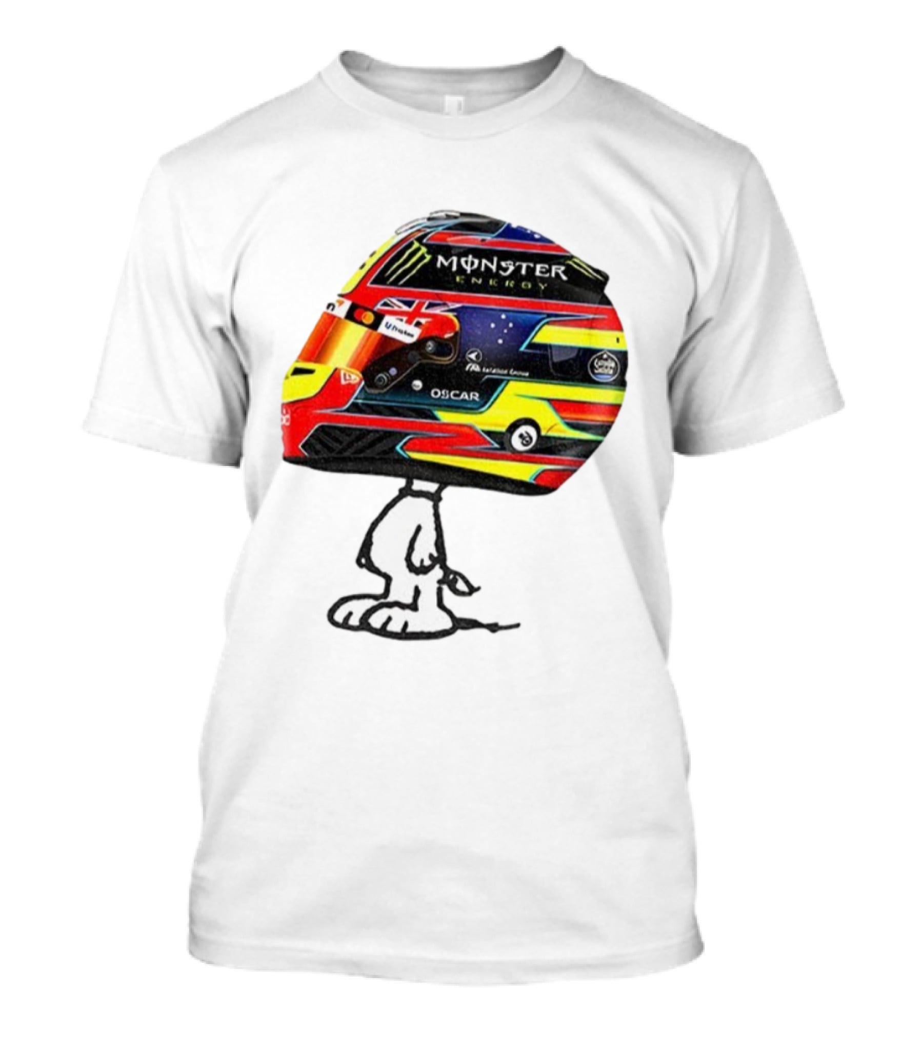 Oscar Piastri Monster Energy Racing Helmet Snoopy T-Shirt