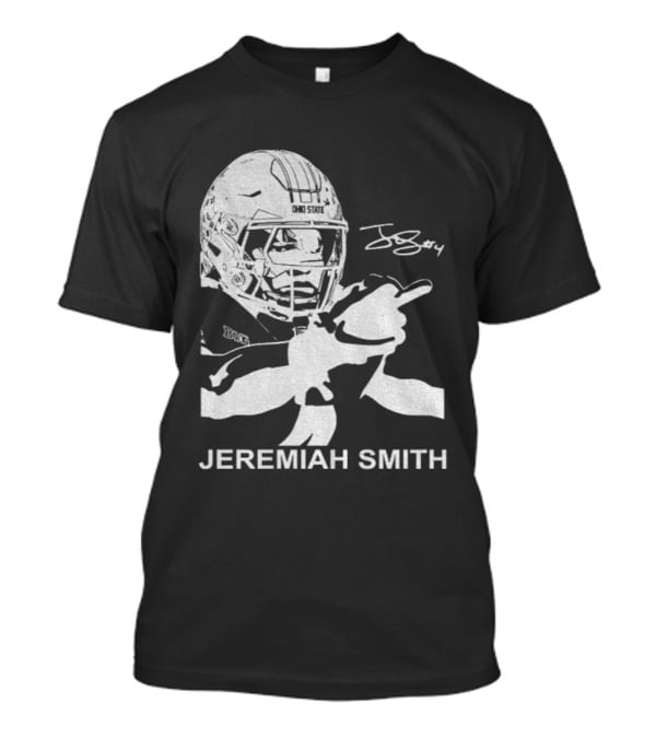 Jeremiah Smith Ohio State Buckeyes Signature Middle Finger Football Image T-Shirt