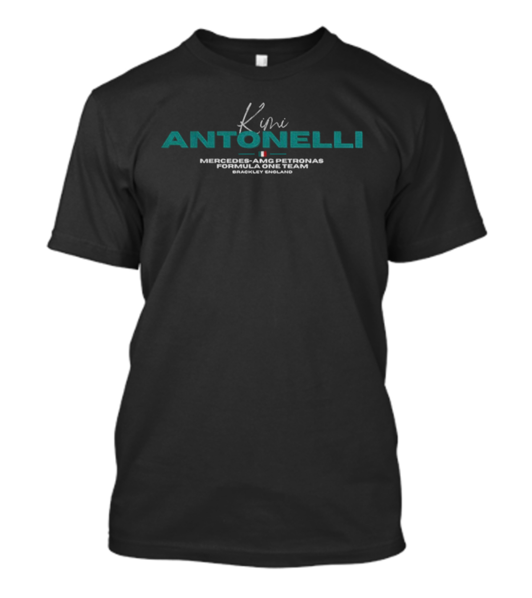 Kimi Antonelli Mercedes AMG Petronas Formula One Team Italian Flag Graphic T-Shirt