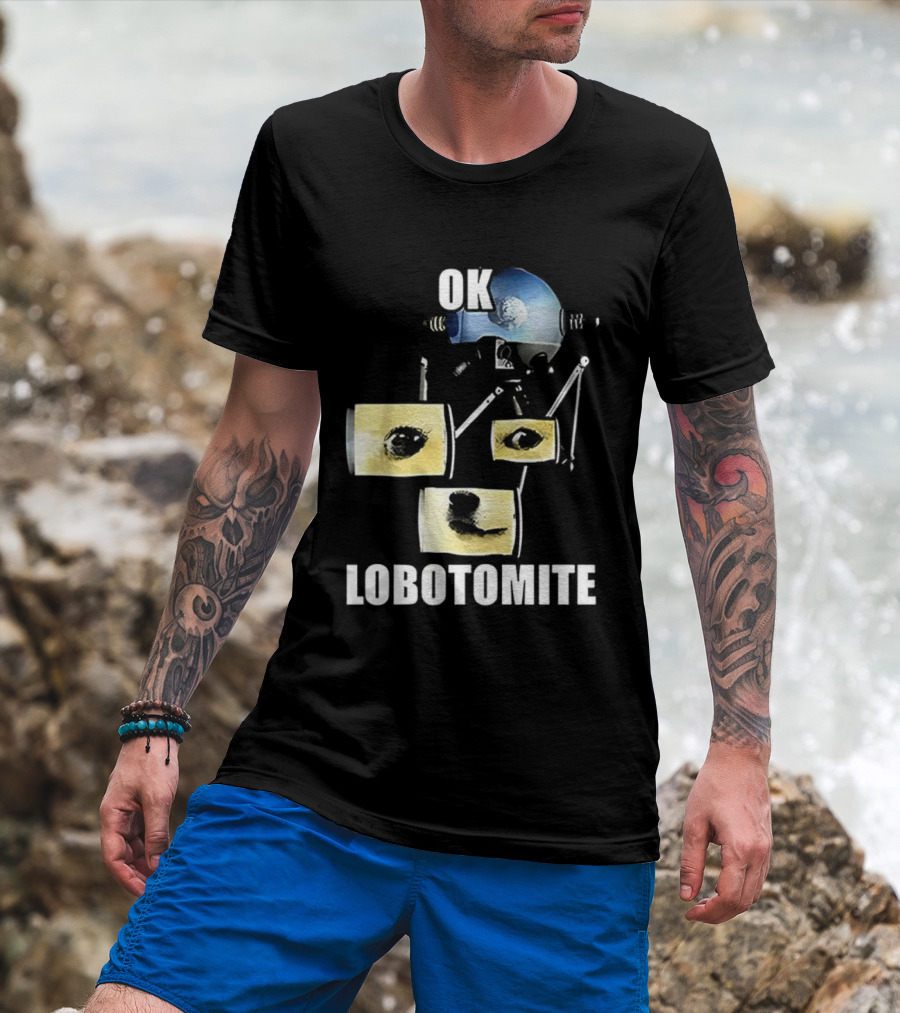 OK Lobotomite Helmet Style Doge Meme Fallout Theme T-Shirt