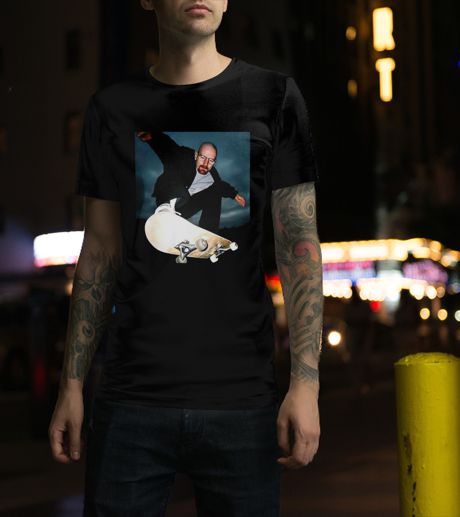 Walter White Skateboarding 90s Movie Meme Retro Nostalgia T-Shirt