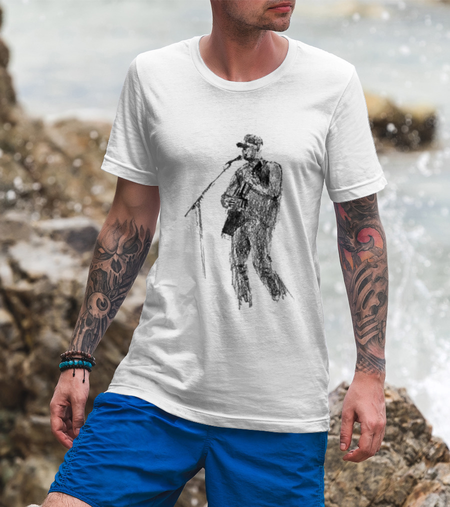 Zach Bryan Microphone Silhouette T-Shirt