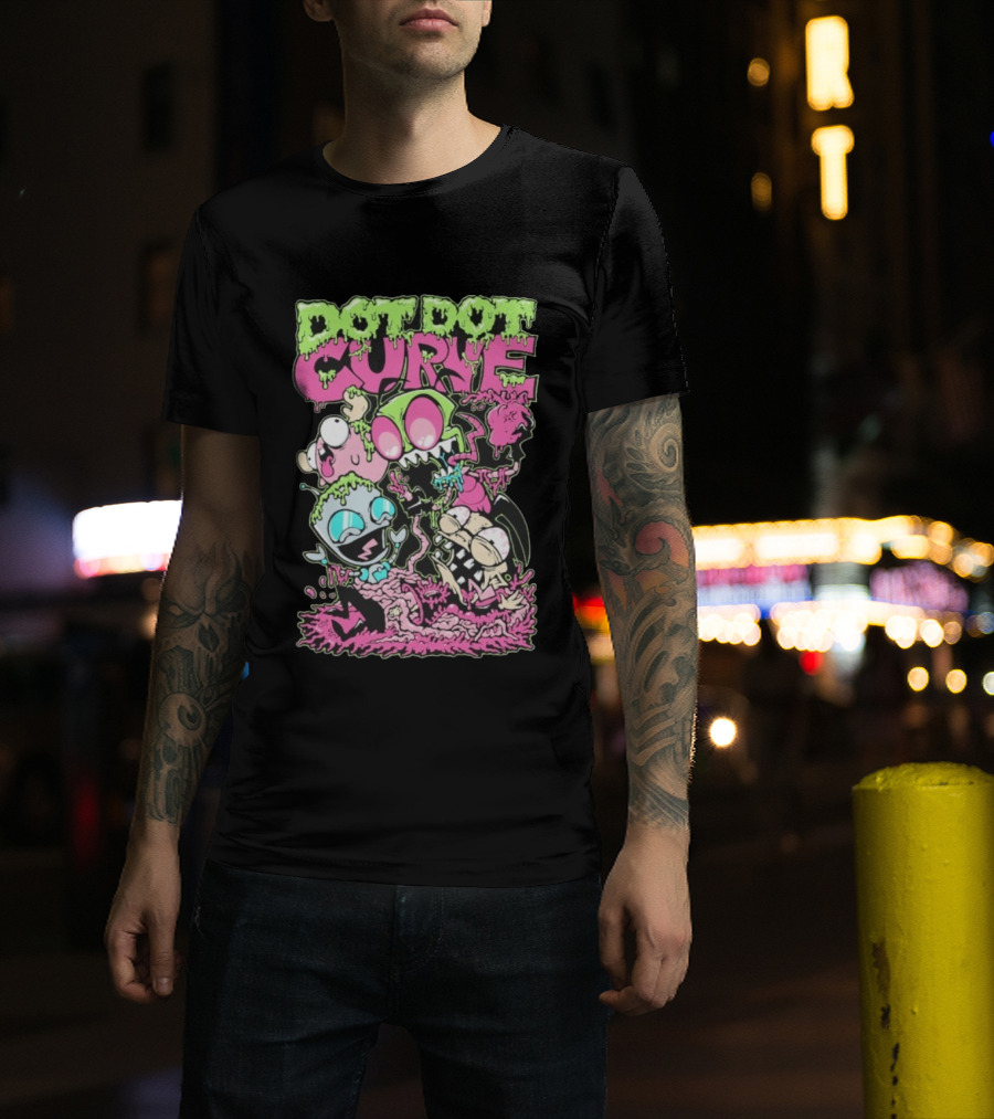 Dot Dot Curve Zim Did It Invader Zim Characters Slime Punk Aesthetic T-Shirt
