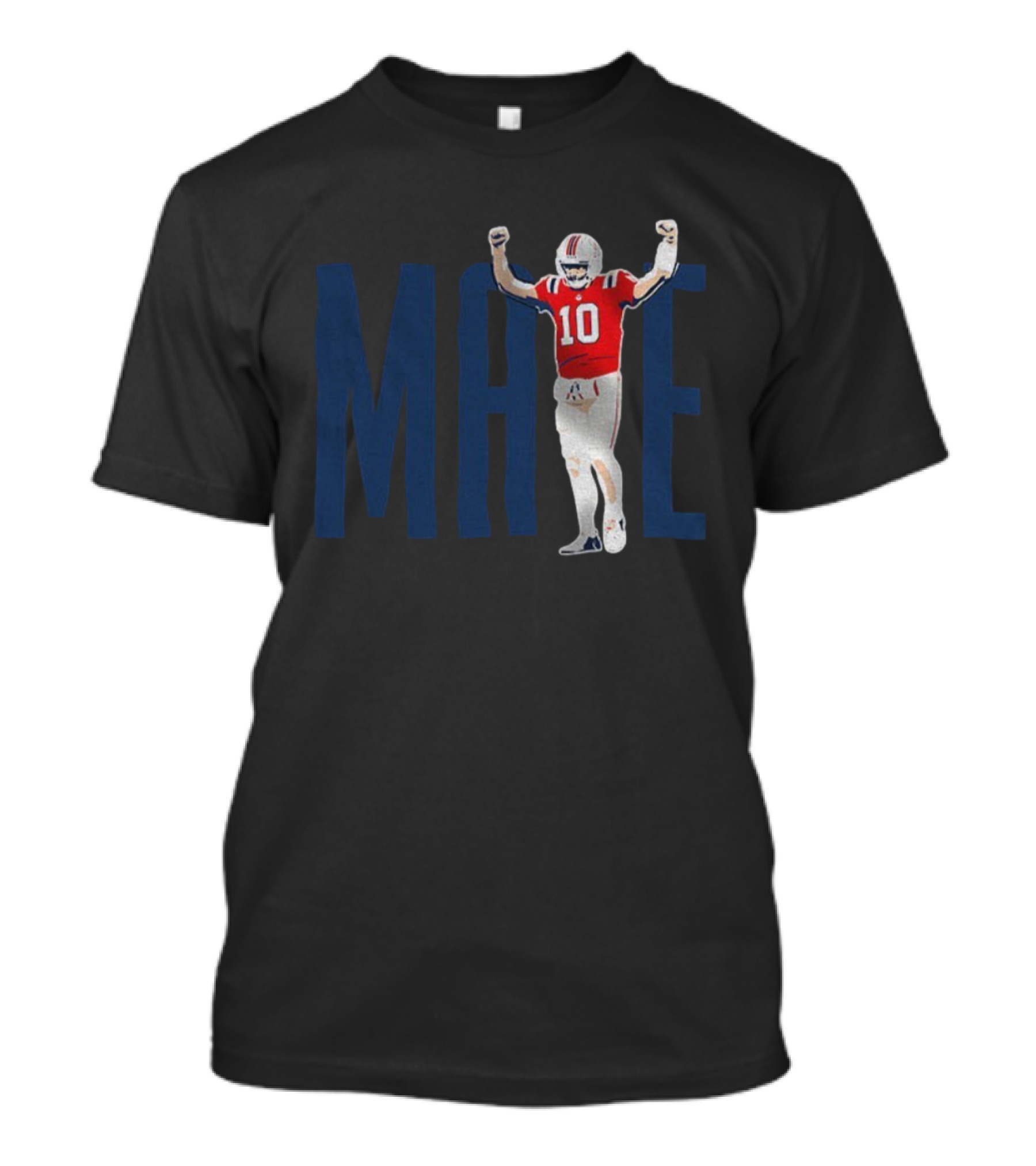 Drake Maye 10 New England Patriots Celebration NFL Football 2025 T-Shirt