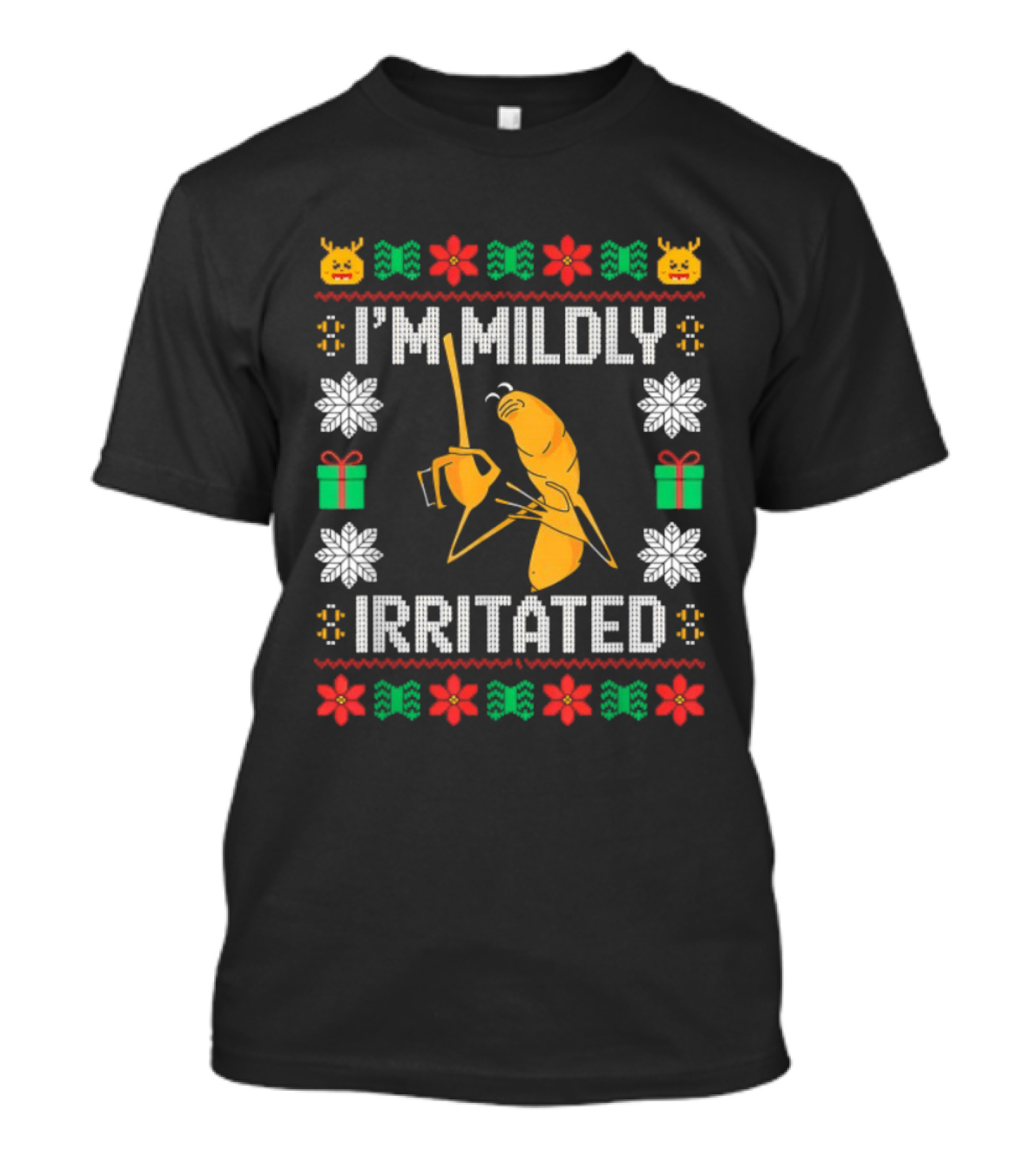 I'm Mildly Irritated Marcus Worm Christmas Ugly Sweater Gifts T-Shirt