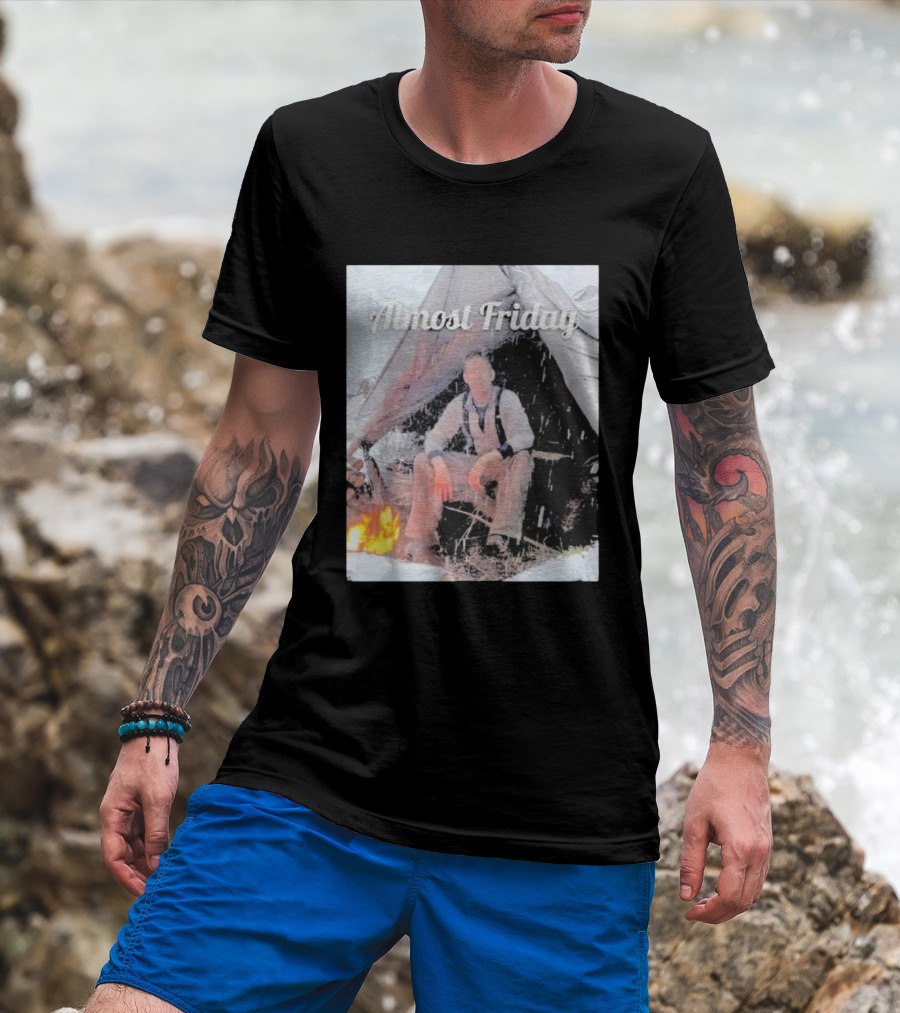 Almost Friday Luke Nichols Outdoor Camping Scene T-Shirt