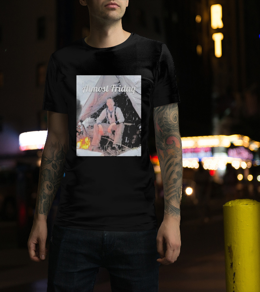 Almost Friday Luke Nichols Outdoor Camping Scene T-Shirt