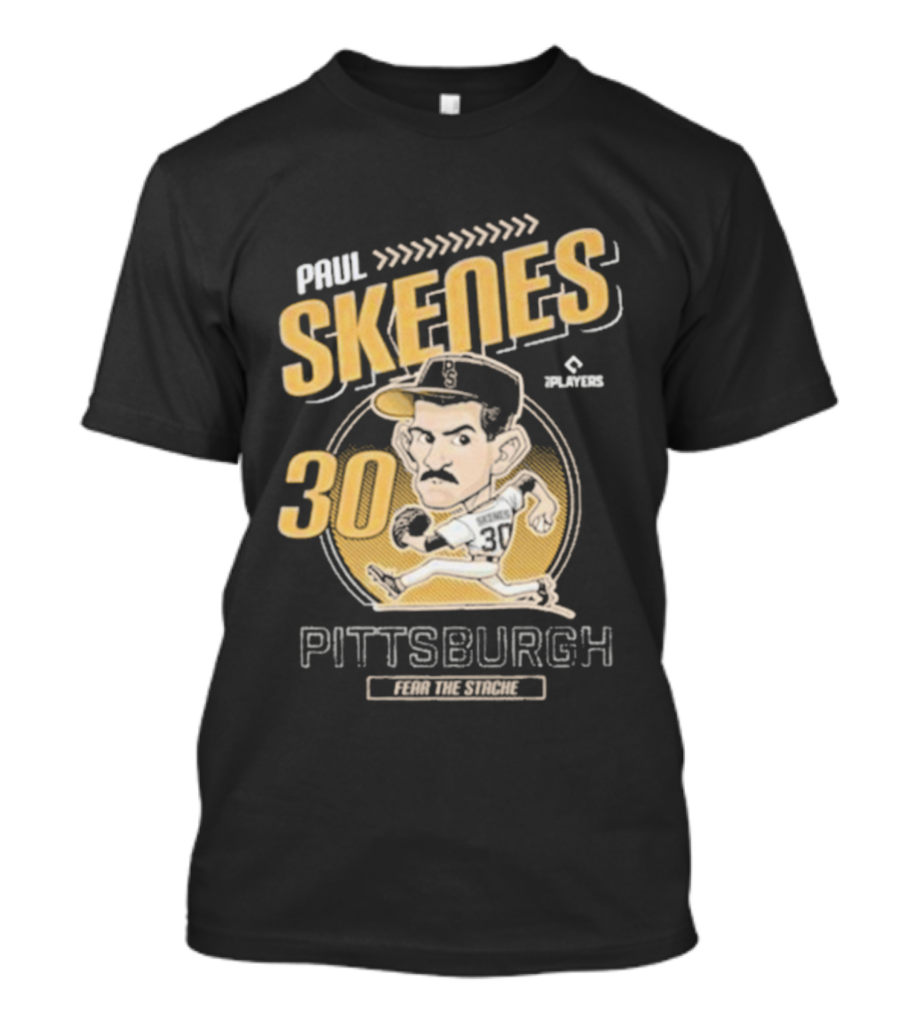 Paul Skenes Fear The Stache Pittsburgh 30 Caricature T-Shirt
