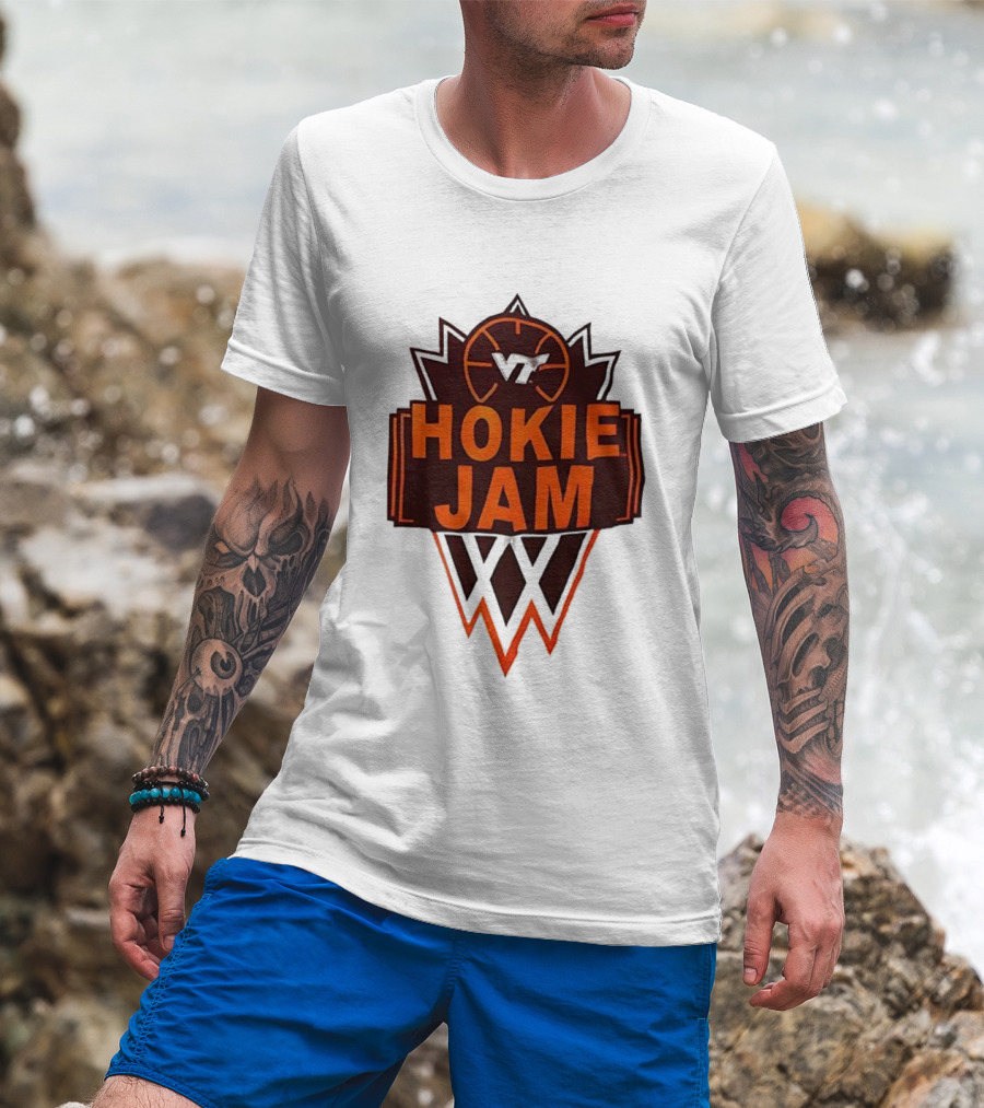 Hokie Jam Virginia Tech Basketball Logo Iconic VT Sports Event T-Shirt