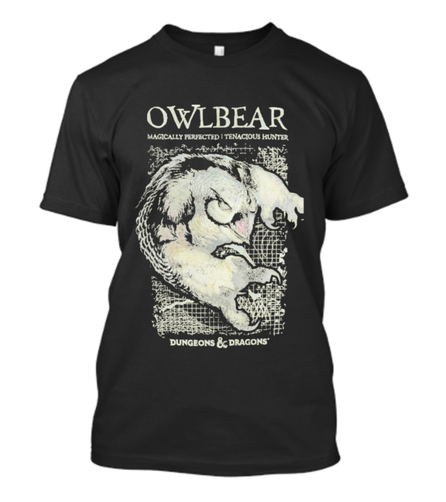 Owlbear Dungeons & Dragons Magically Perfected Tenacious Hunter T-Shirt