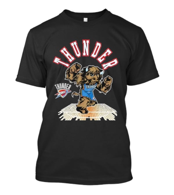 THUNDER Oklahoma City OKC Basketball Mascot T-Shirt