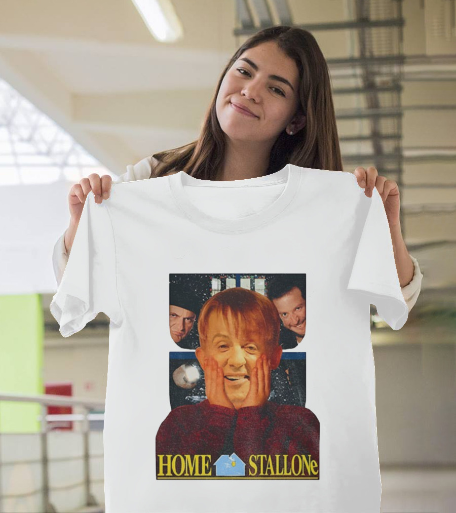Sylvester Stallone Kevin McCallister Christmas Home STALLONe T-Shirt
