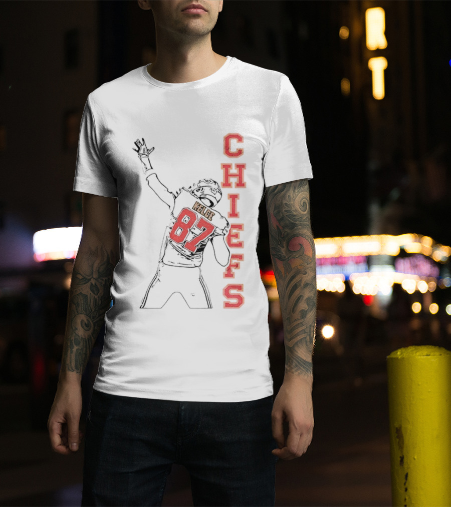 Travis Kelce 87 Kansas City Chiefs NFL Football 2025 Chiefs Sketch T-Shirt