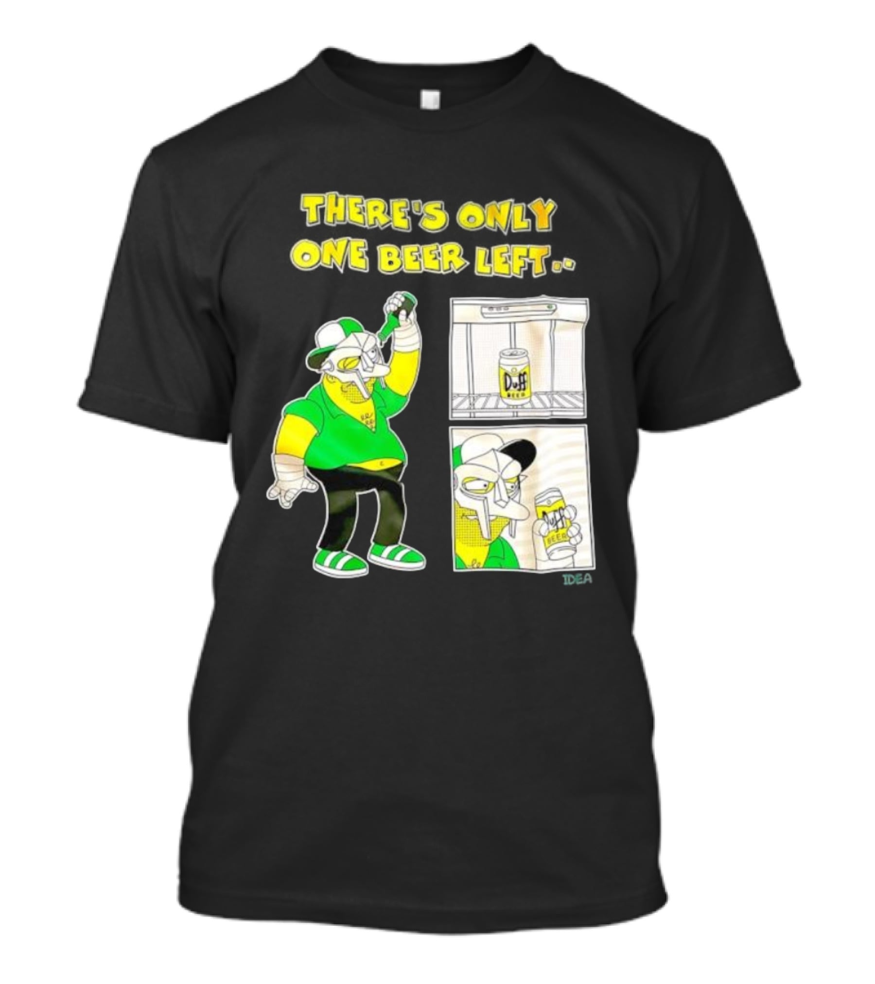 There's Only One Duff Beer Left The Simpsons Parody Featuring MF Doom T-Shirt