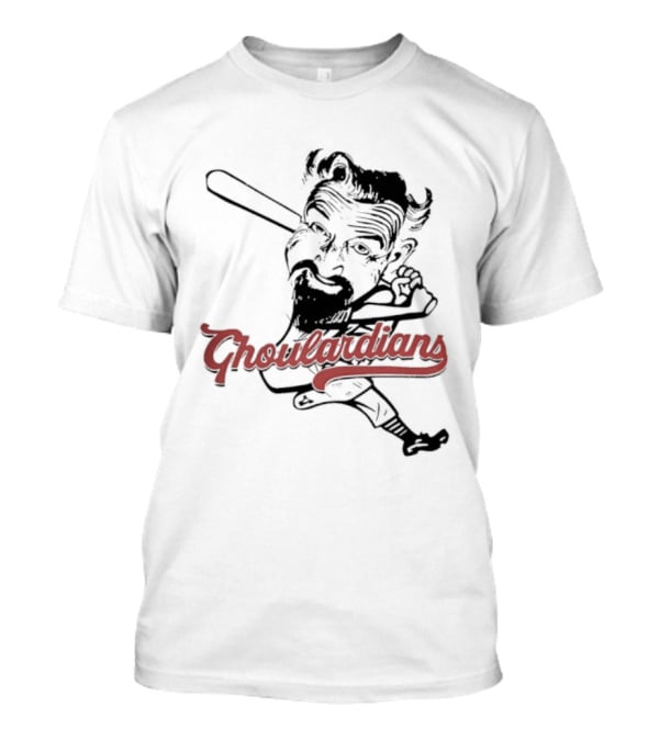 Cleveland Ghoulardians Vintage Monster Baseball Bat Illustration T-Shirt