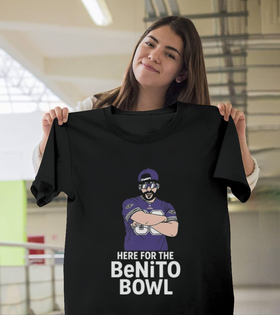 Baltimore Ravens Super Bowl Halftime Here For The Benito Bowl T-Shirt