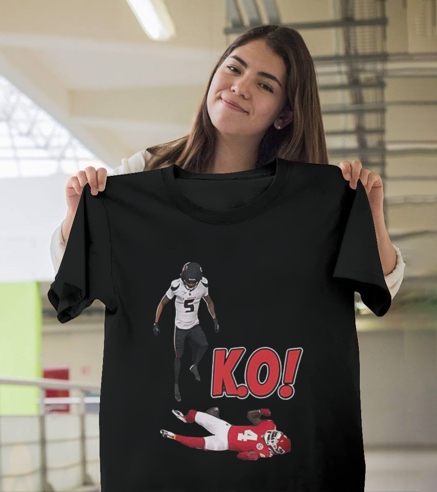 Jalen Pitre KO Monster Hit On Rashee Rice Houston Texans T-Shirt