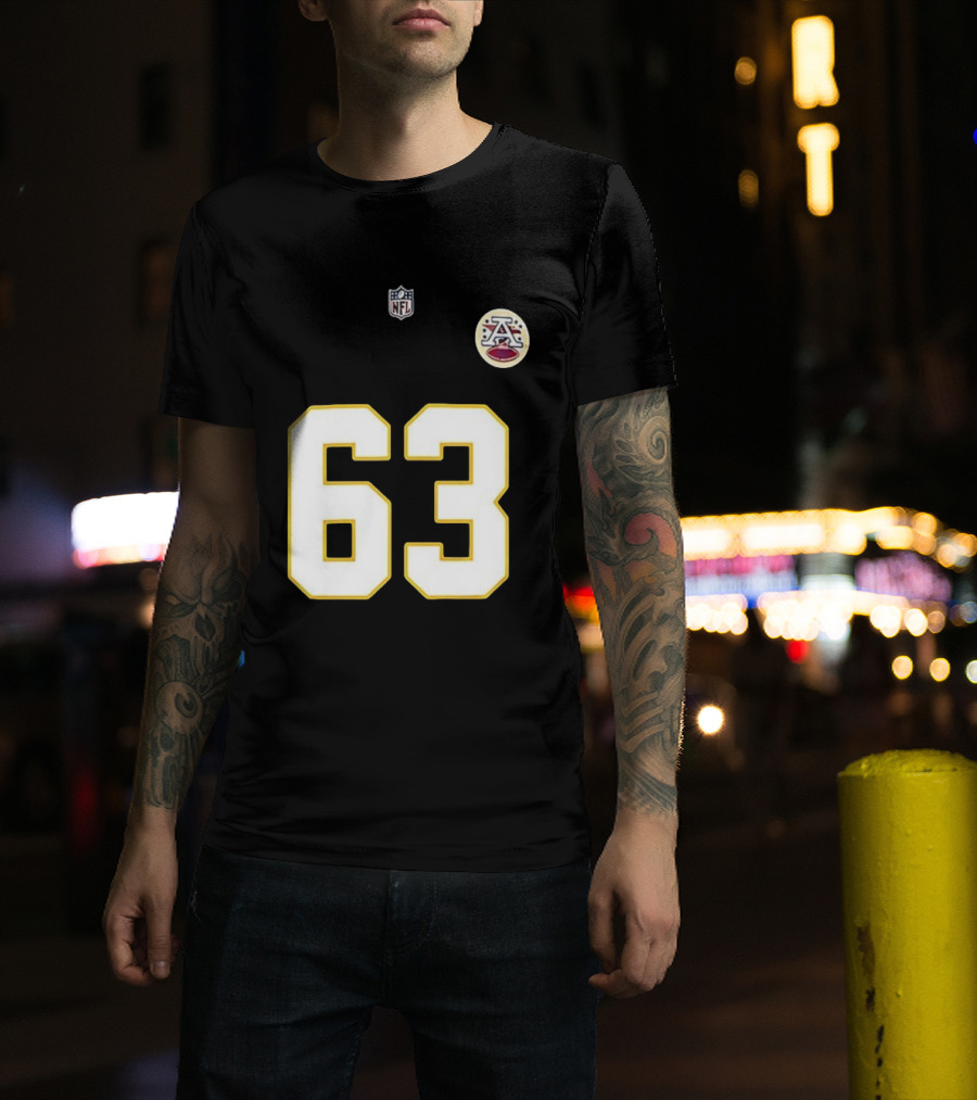 Kansas City Chiefs Bill Maas 63 NFL Team Number Signature T-Shirt