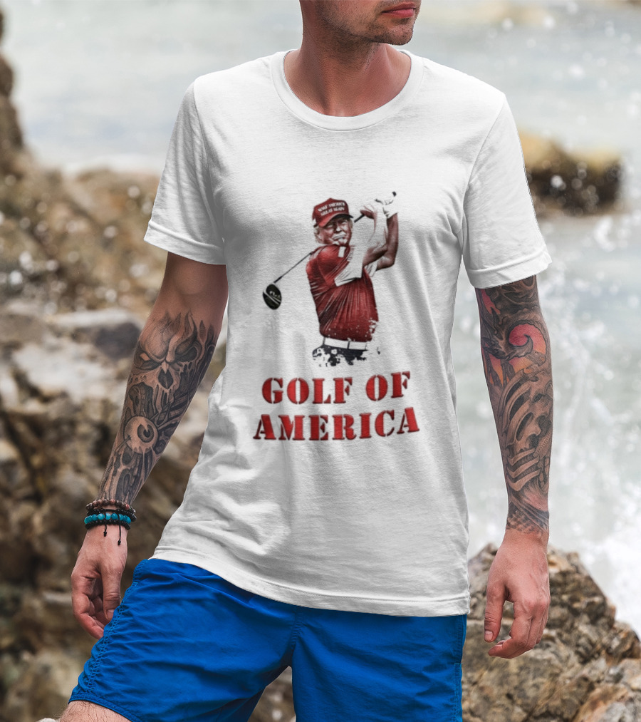 Donald Trump Make America Great Again Golf Of America Bright T-Shirt