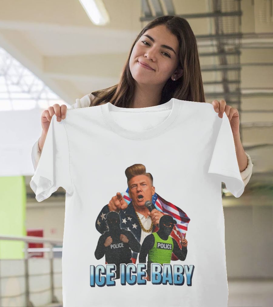 Donald Trump Ice Ice Baby American Flag Police Officers T-Shirt