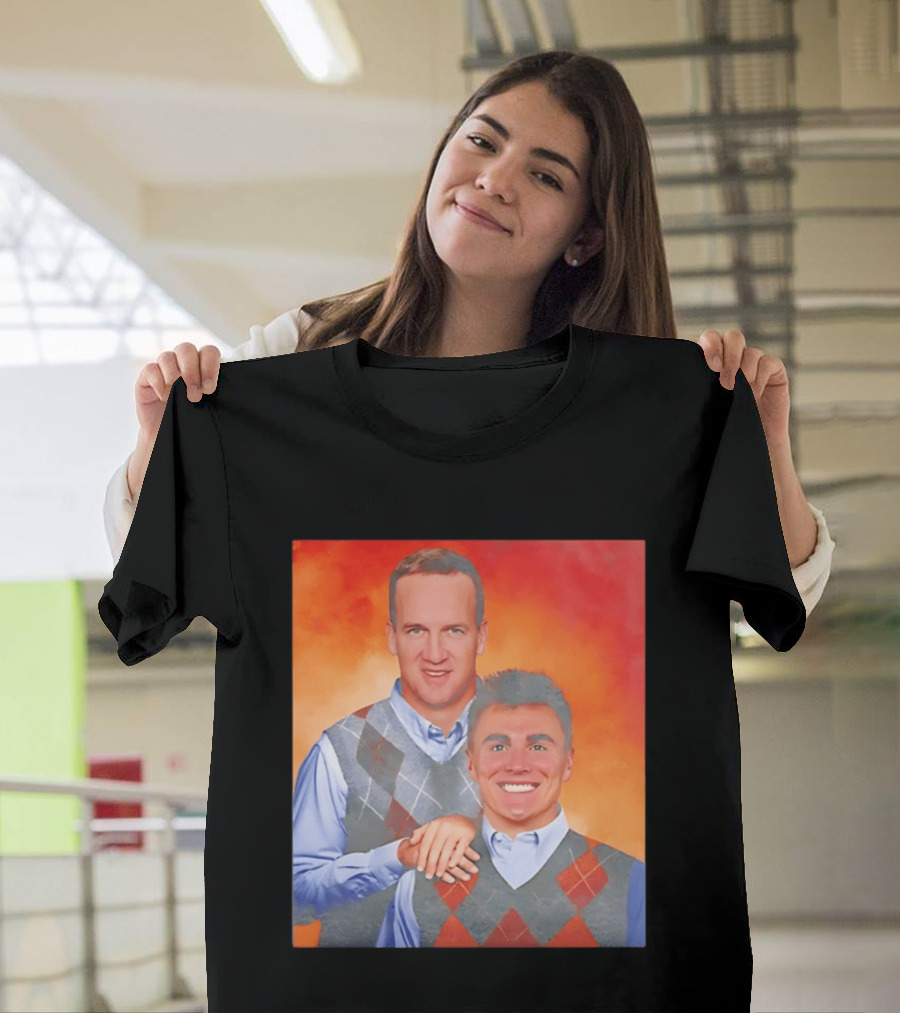 Bo Nix Peyton Manning Step Brothers Denver Broncos Comedy T-Shirt