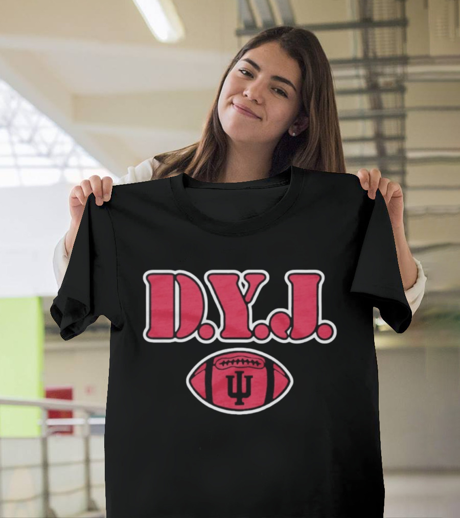 D.Y.J. Indiana Hoosiers Football IU Logo Football T-Shirt