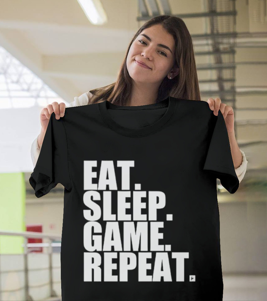 Eat Sleep Game Repeat Gamer Lifestyle Phrase T-Shirt
