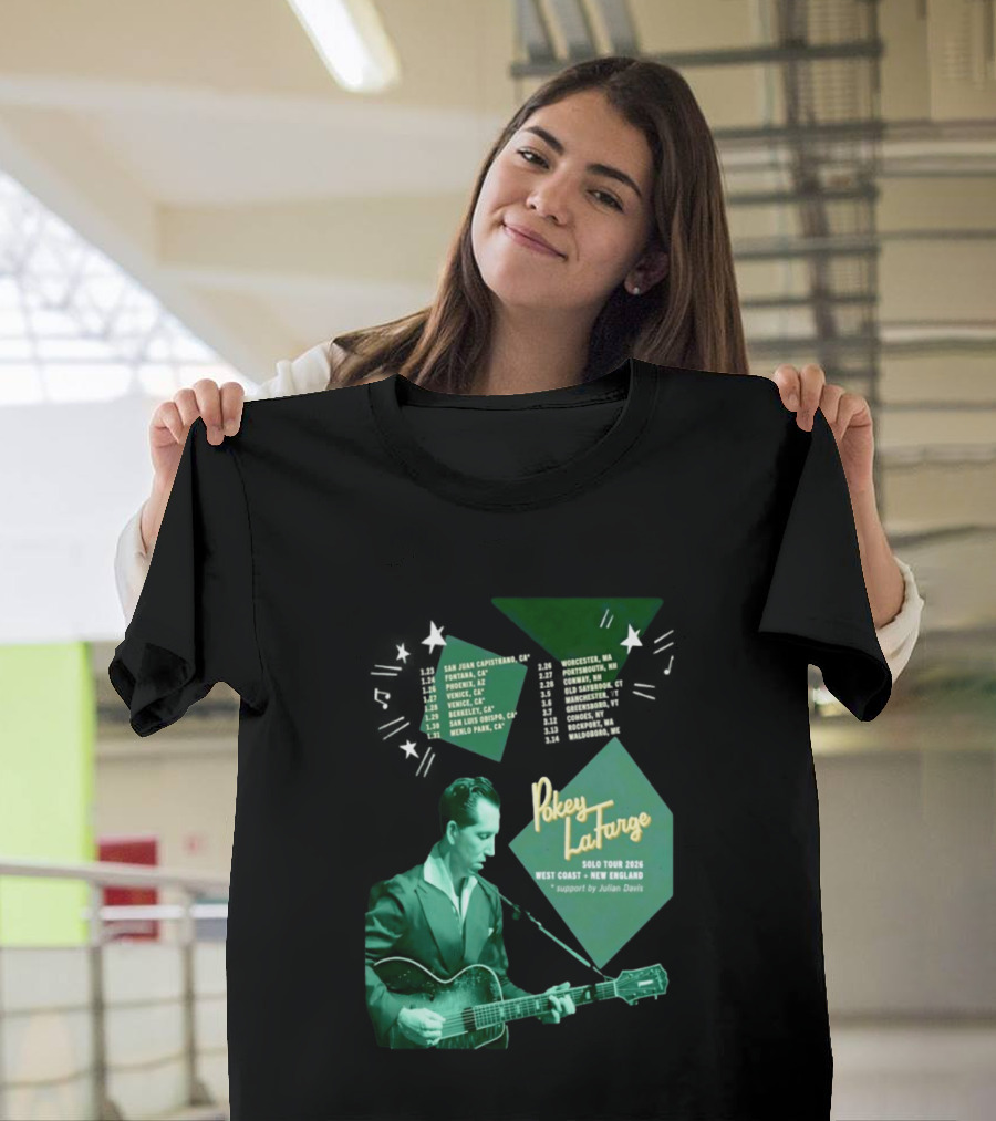 Pokey LaFarge Solo Tour 2026 West Coast New England Julian Davis Support T-Shirt
