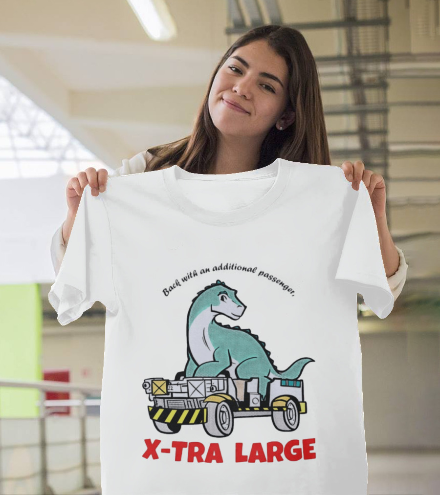 X Tra Large Dinosaur Back With An Additional Passenger T-Shirt