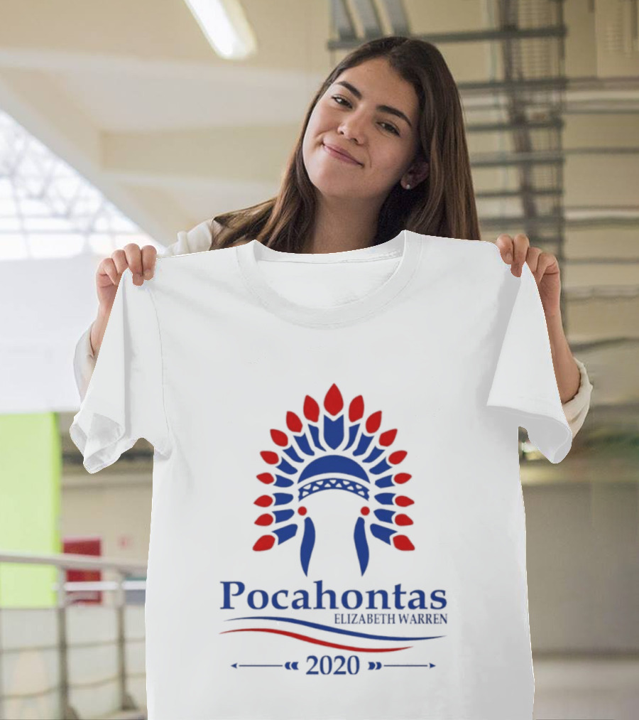 Pocahontas Elizabeth Warren 2020 Headdress T-Shirt