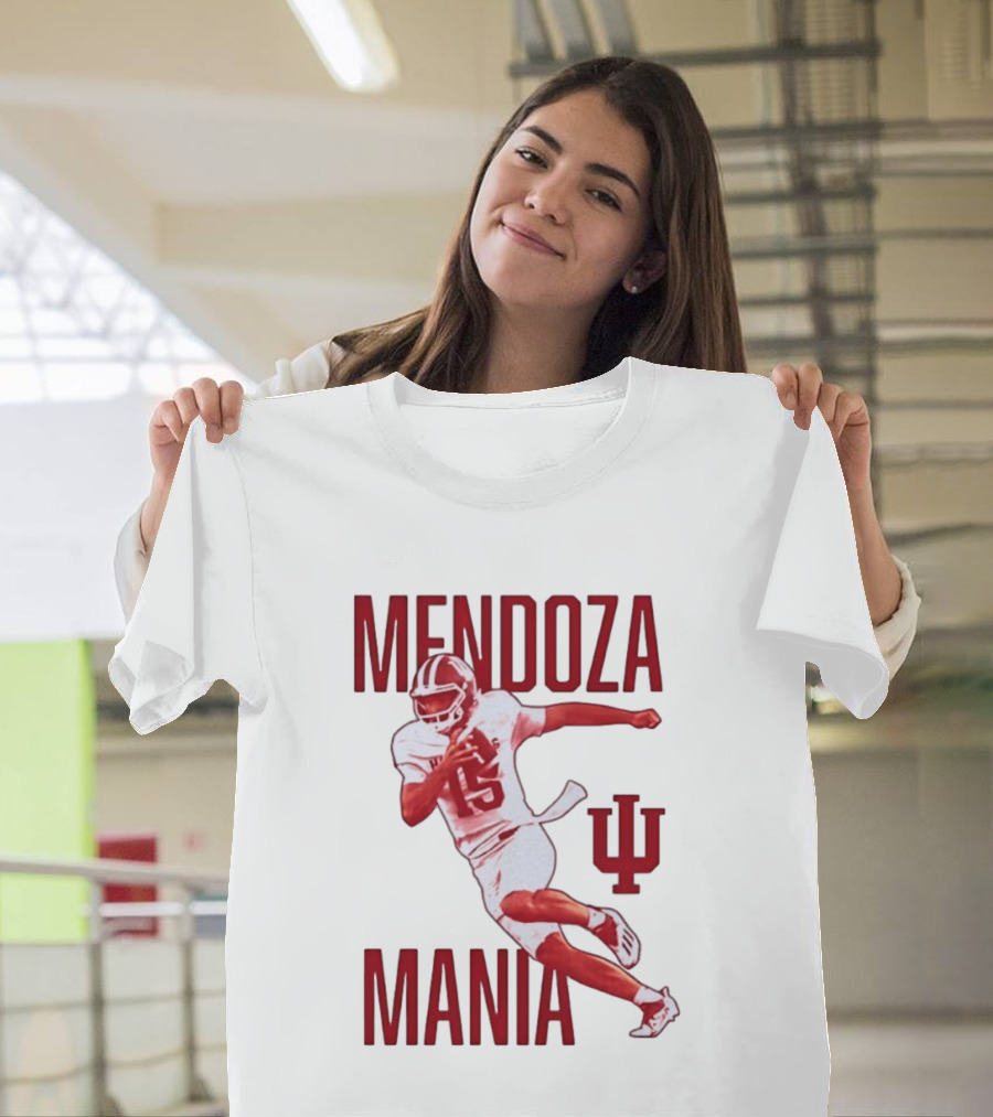 Mendoza Mania Indiana Hoosiers Football Player Action Icon IU T-Shirt