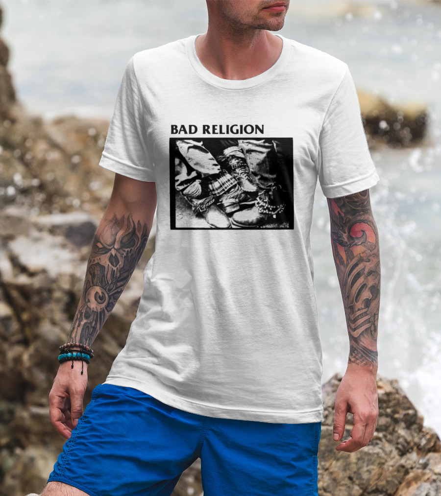 Bad Religion 80 85 Tour Punk Boots Denim Chains 2026 T-Shirt